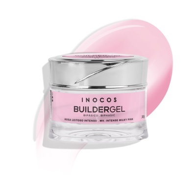 Frasco de gel para unhas Buildergel cor rosa leitoso intenso