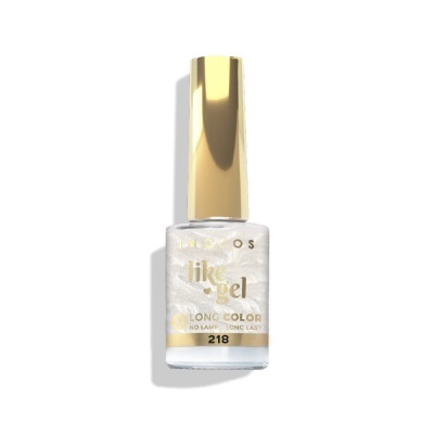 Frasco de verniz de unhas branco com glitter e tampa dourada