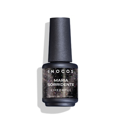 Frasco de verniz gel para unhas com glitter multicolorido