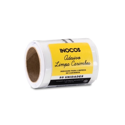 Rolo de adesivos limpa carimbos INOCOS 50 unidades