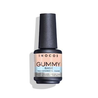 Frasco de verniz de unhas transparente GUMMY BASE