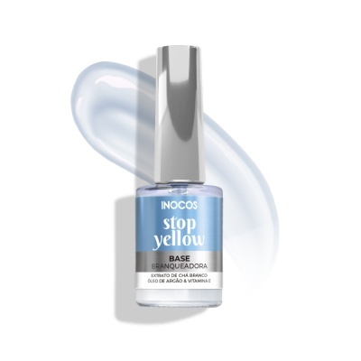 Frasco de base branqueadora para unhas INOCOS stop yellow