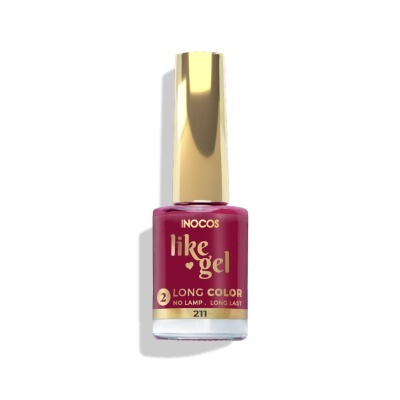 Verniz de unhas INOCOS like gel cor vinho com tampa dourada