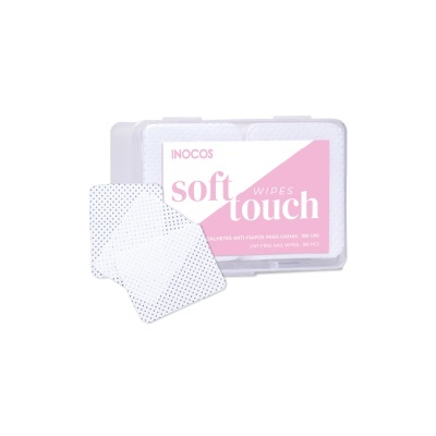 Pacote branco de lenços descartáveis INOCOS soft touch e três lenços quadrados
