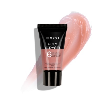 Tubo de Poly Acrylgel Inocos cor Nude Avelã para unhas