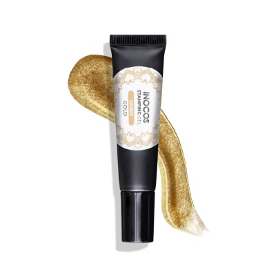 Tubo preto de gel Inocos Staining Gel Gold com traço dourado brilhante
