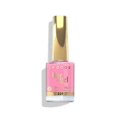 Esmalte de unhas INOCOS rosa com tampa dourada