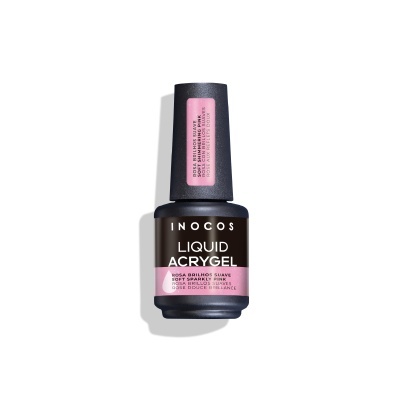 Garrafa de verniz gel rosa suave shimmer Inocos