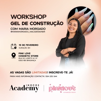 Workshop gel de construção de unhas com Maria Morgado