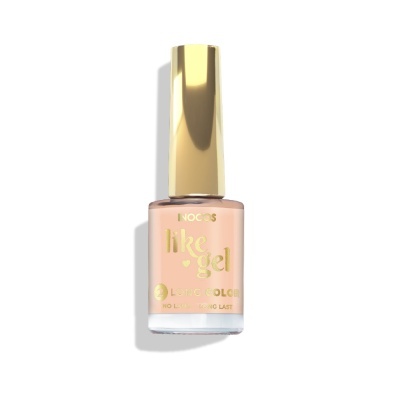 Frasco de verniz para unhas champanhe claro com tampa dourada