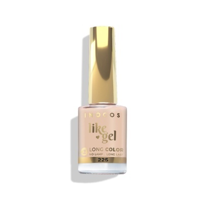 Esmalte de unhas Inocos Like Gel bege claro com tampa dourada