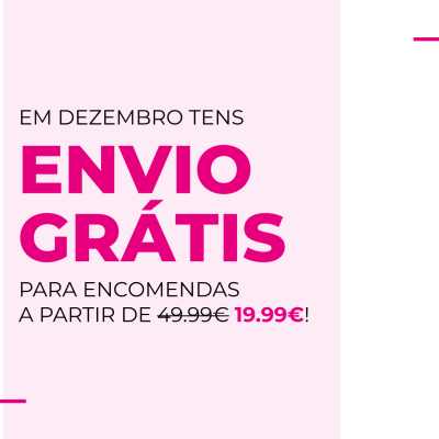 Em dezembro, tens envio grátis em encomendas a partir de 19,99€!
