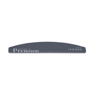 Lima para unhas curva cinzenta com texto branco WASHABLE Premium 80-100 INOCOS