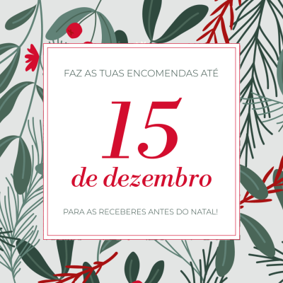 Faz as tuas encomendas até 15 de dezembro e recebe-as antes do Natal!