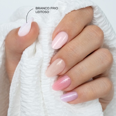 Builder Gel Shimmer INOCOS Branco Frio Leitoso de Média Viscosidade 50g