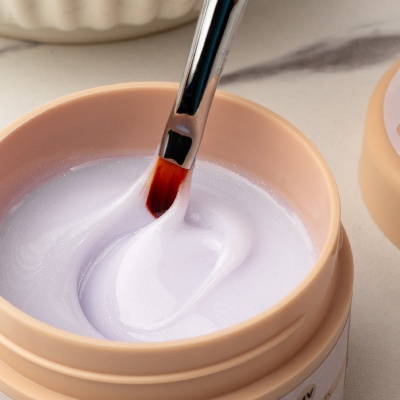 Builder Gel Shimmer INOCOS Branco Frio Leitoso de Média Viscosidade 50g