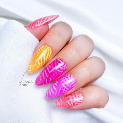 Top Coat INOCOS Vitral Laranja Vidro