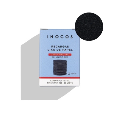 Recargas INOCOS Lixa de Papel | Grão Fino 180