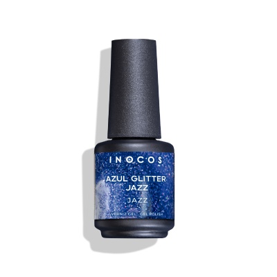 Verniz Gel INOCOS Azul Glitter Jazz