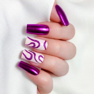 Glitter Pó Efeito 2 em 1 INOCOS Roxo Power