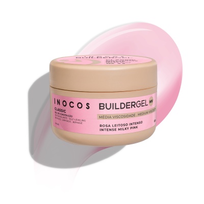 Builder Gel Classic INOCOS Rosa Leitoso Intenso de Média Viscosidade 50g