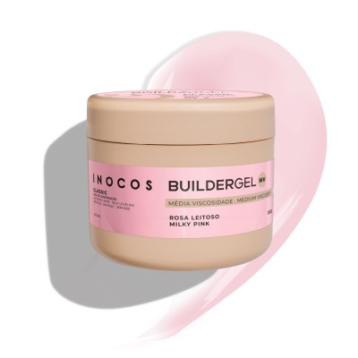 Builder Gel Classic INOCOS Rosa Leitoso de Média Viscosidade 180g