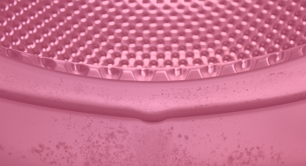 Superfície rosa texturizada com borda ondulada