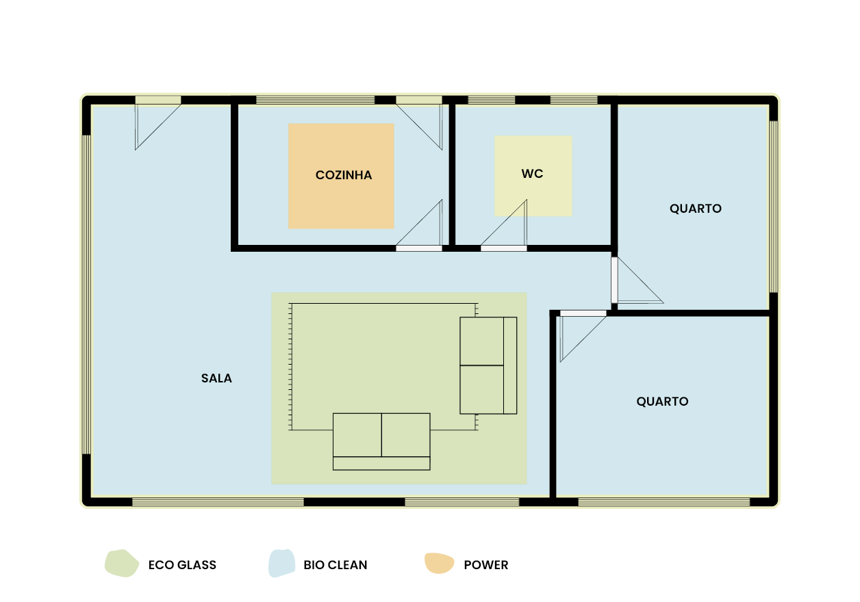 planta de casa para optimizar limpezas