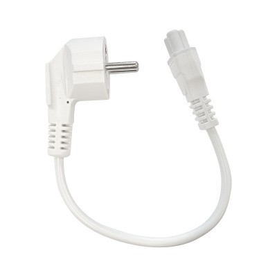 Cabo elétrico branco com ficha macho e fêmea
