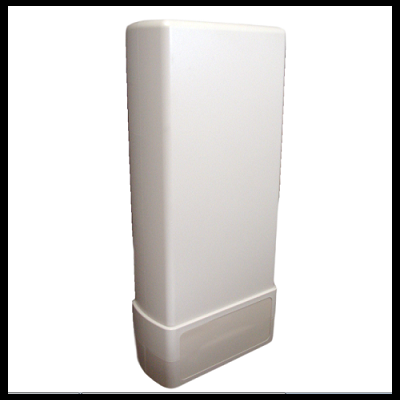 Dispensador de sabão branco com tampa cinza