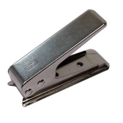 Sugador de metal cromado para papel com design simples