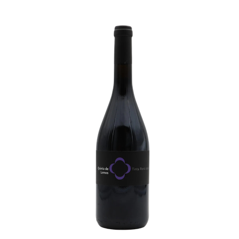 Quinta de Lemos Tinta Roriz - Quinta de Lemos - Tinto 75Cl 2010 Garrafa de vinho tinto com rótulo preto e símbolo roxo