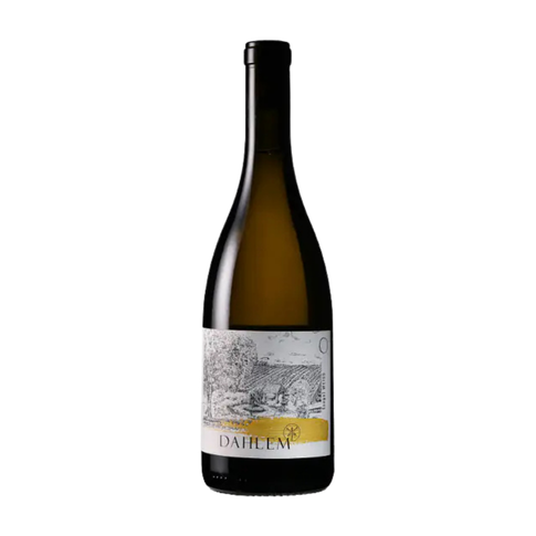 Hofgut Dahlem Silvaner Morthohl - Hofgut Dahlem - Branco 75CL 2021 Garrafa de vinho com rótulo DAHLEM em fundo preto