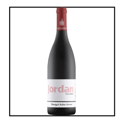Garrafa de vinho tinto Jordan Pulkau Zweigelt Rubin Reserve