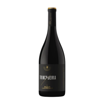 Garrafa de vinho Trincadeira preto e dourado