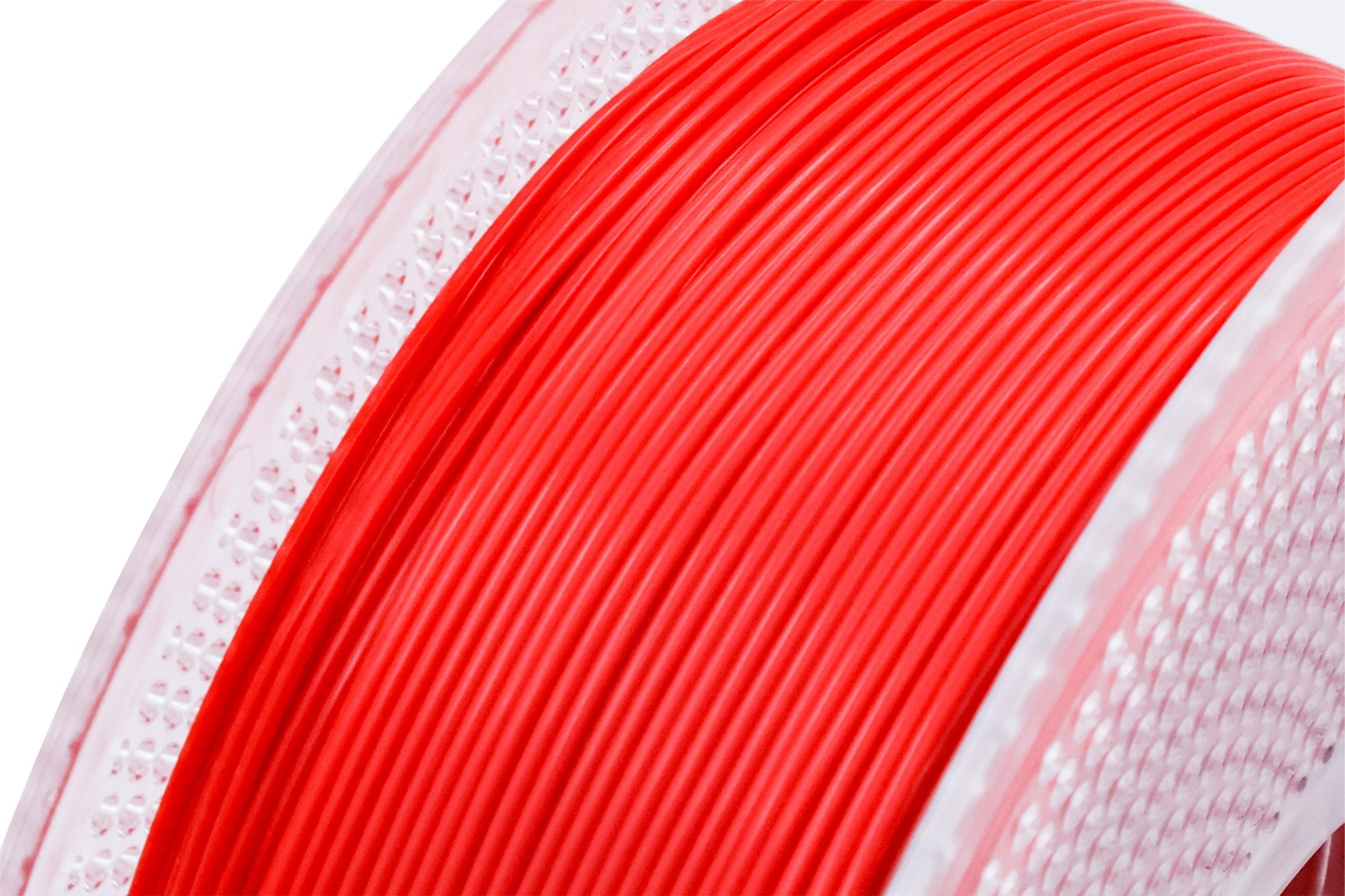 PETG Chinese Red - Diâmetro 1,75mm Bobine 1kg - Lotactree Carretel de fio vermelho em carretel plástico transparente