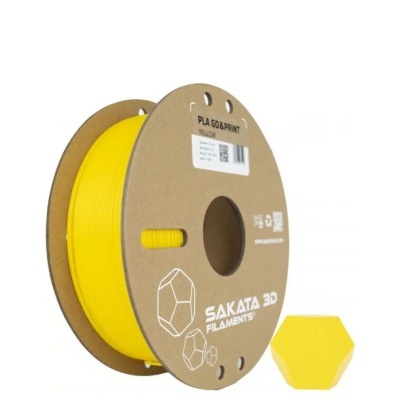 Rolo de filamento 3D PLA amarelo da marca SAKATA 3D FILAMENTS