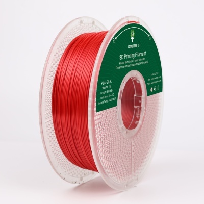Bobina de filamento vermelho para impressão 3D PLA-SILK