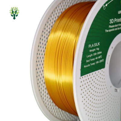 Bobina de filamento dourado para impressão 3D PLA SILK