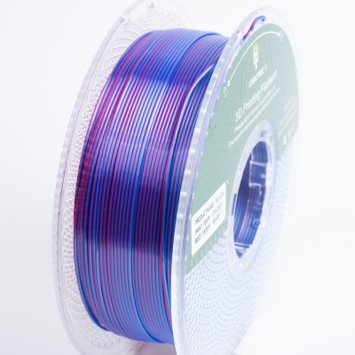 Bobina de filamento para impressora 3D azul e roxo