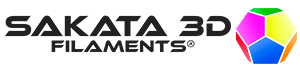 Logótipo Sakata 3D Filaments com poliedro colorido