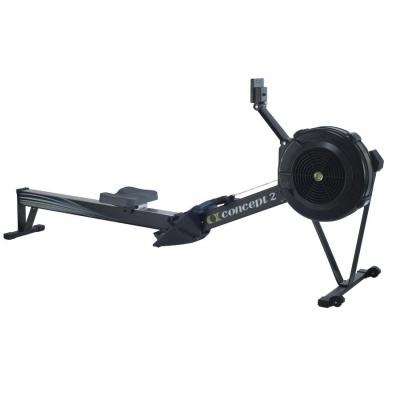 Máquina de remo Concept 2 preta para exercício indoor