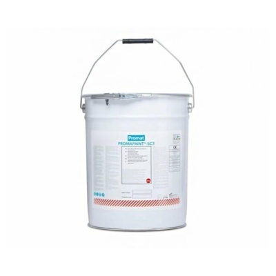 Balde branco metálico com rótulo Promat PROMAPAINT-SC3