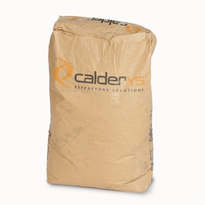 Saco de papel castanho claro com logótipo e texto impressos