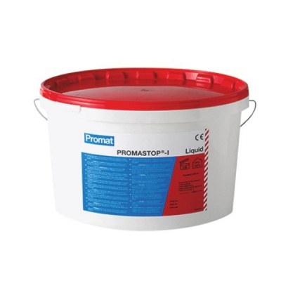 Balde branco de plástico com tampa vermelha PROMASTOP®-I Liquid da Promat