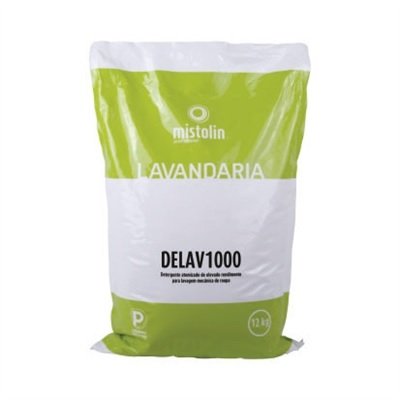 Saco de detergente em pó Mistolin DELAV1000 verde e branco 12 kg