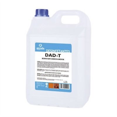 Galão de plastico branco 5L com desinfetante Mistolin