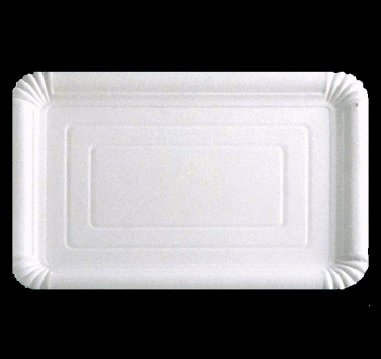 Tabuleiro branco retangular com relevos e cantos arredondados