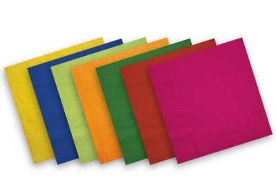 Conjunto de guardanapos quadrados de várias cores sólidas