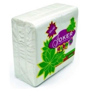 Pacote de lenços de papel Joker com design verde e roxo